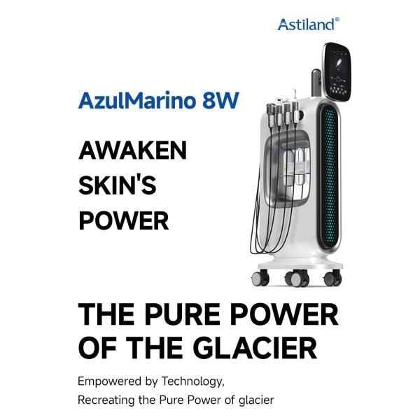 Nueva llegada 8-en-1 multifuncional Hydro Dermabrasion máquina facial de peeling acuático y el aparato de cuidado de la piel de chorro de oxígeno para la cara