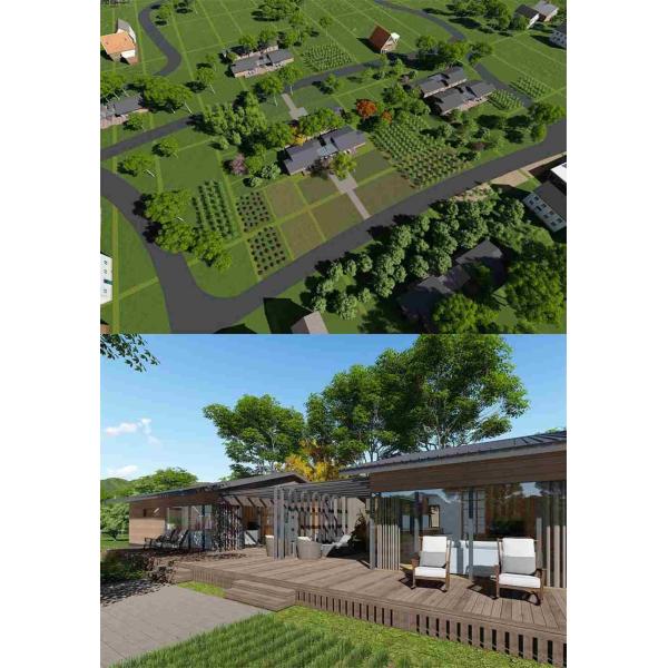 Чувствительный дом панели сэндвича полуфабрикат с деревянной виллой дома