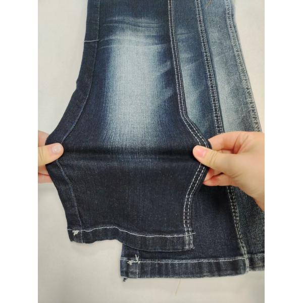 9 oz bleu gris 75% coton vertical fil de bambou tissu denim 10S pour les jeans