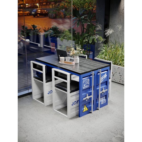 Industrial Metal Bar Furniture Modern Restaurant Dining Table Chair For Hotel Gym Container Coffee