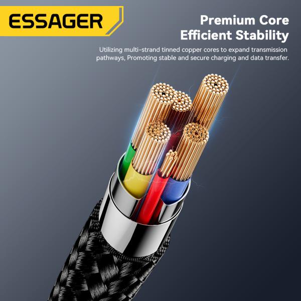 Essager USB A To C Cable USB C Charging Cord 60W 1m 2m 3m