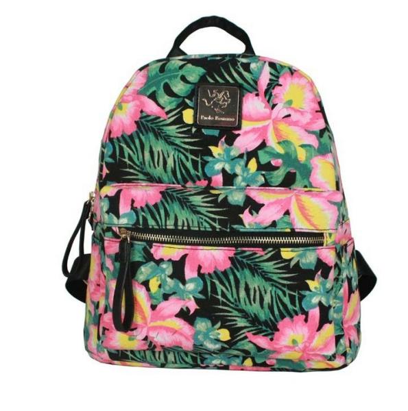 2016 Vertical square cloth fabric fashion ladies casual backpack schoolbag