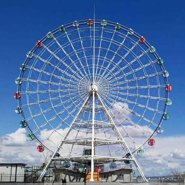 50m Fairground Ferris Wheel , Sky Rider Ferris Wheel Aluminum Alloy Cockpit