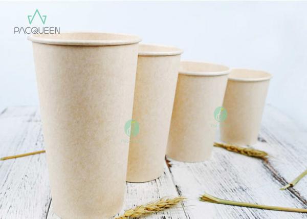 Takeaway Compostable Paper Cups Sustainable Natural Bagasse Material Custom Sizes