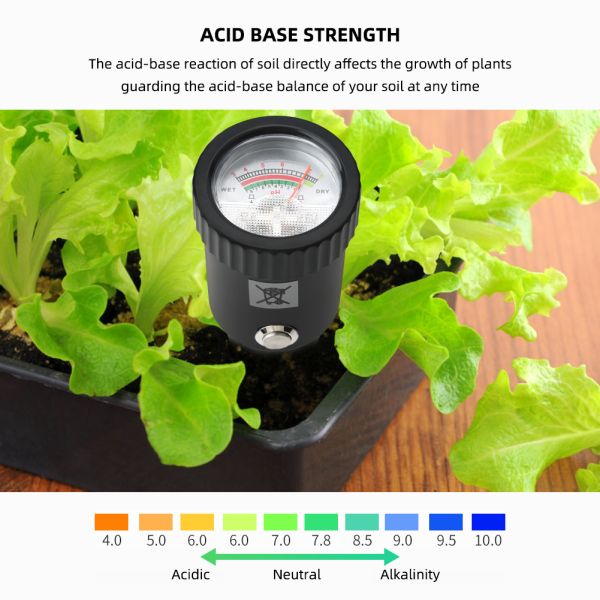 Portable Digital Handheld Soil PH Meter Tester , Soil PH Moisture Meter