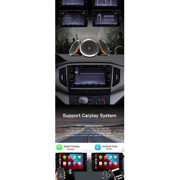 Установка на приборной панели Универсальное 10-дюймовое автомобильное стерео с Android 10.0 OS HDTouch Screen и Bluetooth