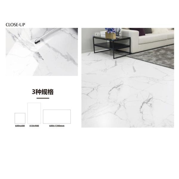 La porcelana llena del cuerpo del AAA los 60x120cm del grado teja Carrara el 1cm de mármol blanco