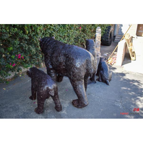 Life-Size Bronze Bear Sculpture Custom Metal Animal Statues for Artistic Installations
