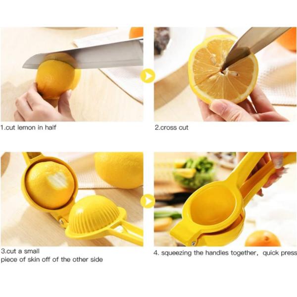 Manual Lemon Citrus Fruit Squeezer Juicer Lime Press Metal Kitchen Tool