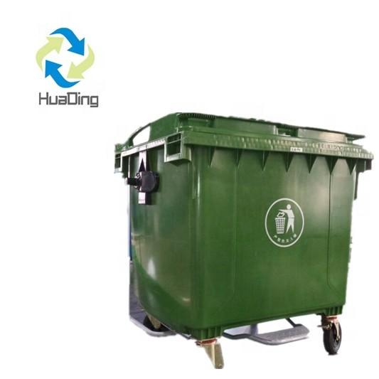 1100L  wheelie mobile plastic garbage bin for residential industrial medical use