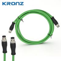M12 Connecteur de câble Ethernet/IP protégé X Code 0.5A 50V câble en PVC double protégé 24AWG