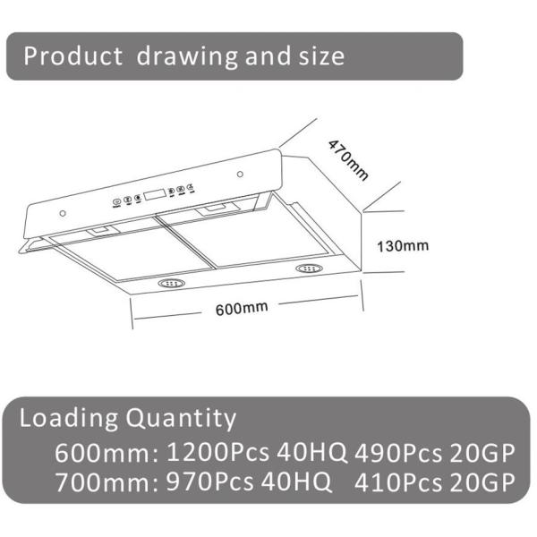 Cooking Appliances Wall Mounted Slim Recirculating Range Hood
