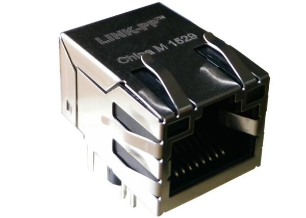 6605814-5 RJ45 Jack modulaire, 10Pin protégé avec des médias de LED lambrissent le PC