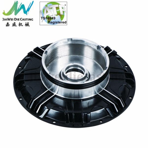Black Powder Coated Machined Aluminum Parts , Electric Motorbike Hub Alu Die Casting Cover