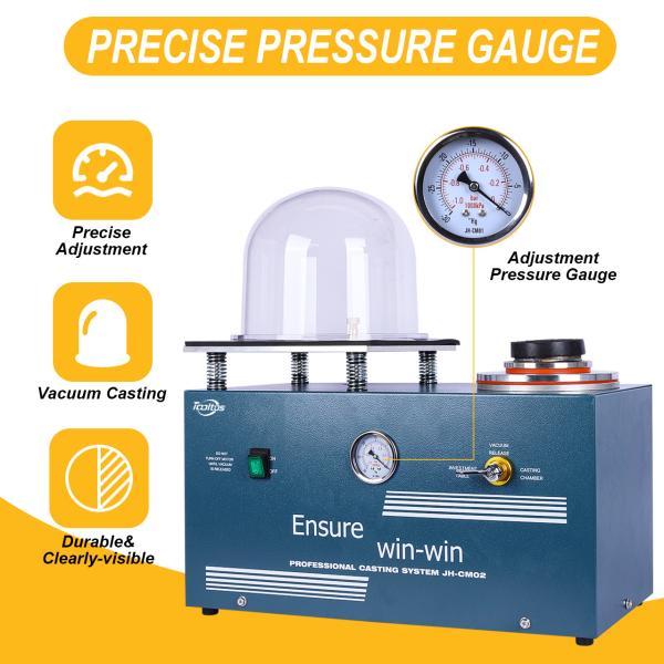 2L Jewelry Vacuum Investing Casting Machine Melting Furnace