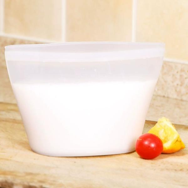 Sacs de conservation alimentaires réutilisables en silicone de qualité supérieure pour la congélation, la cuisson et l'organisation – Étanche, résistant aux odeurs et facile à nettoyer – L'alternative durable idéale aux contenants alimentaires en plastique jetables