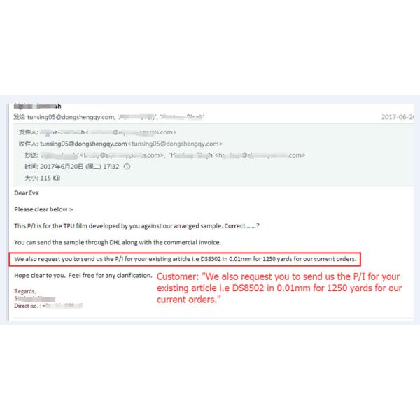 Теплопрессовое железо на двусторонней TPU горячеплавкой клейкой пленке для текстильной ткани