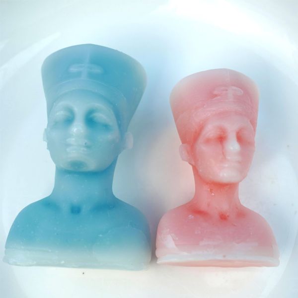 Wholesale Nefertiti Bust Shaped Wax Bottle Candy Ancient Egyptian Queen Portrait Novelty Liquid Filled Candy