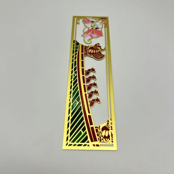 Etch process stainless steel bookmark 0.5mm thickness with custom design logo card