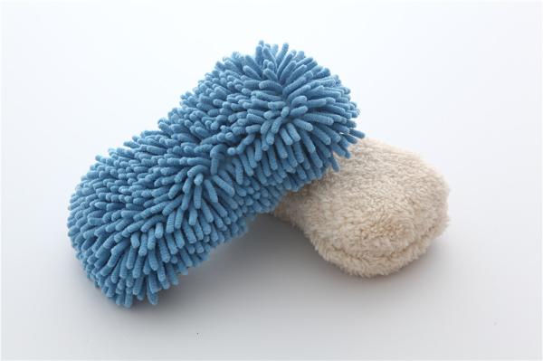 microfiber chenille/plush car cleaning, house cleaning sponge applicator pad