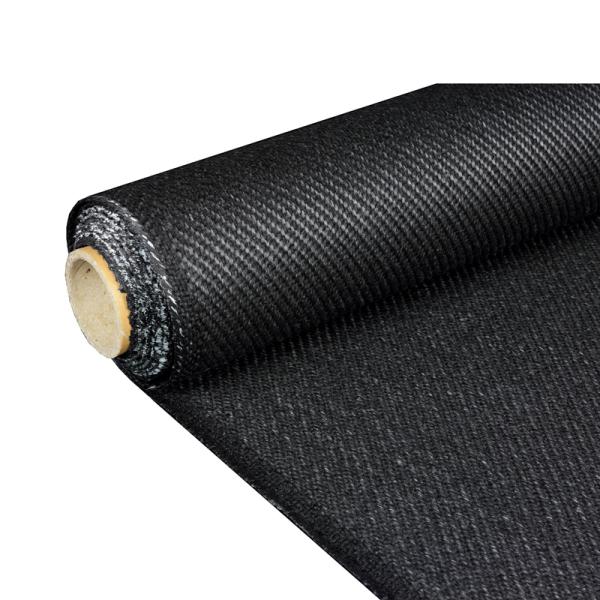 Flame Retardant Material High Temperature Fiberglass Fabric 1mm Graphite Coated Black Fiberglass Fabric