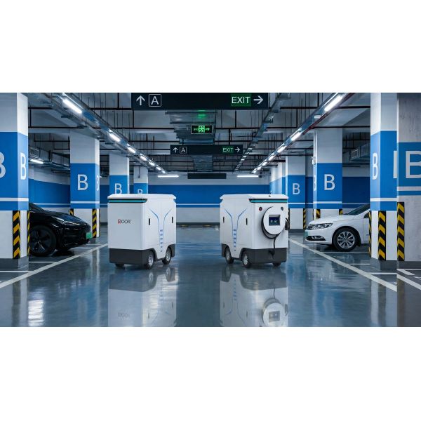 100Kw Autonomous Car Charging Station Bidirectional Mobile EV Charger Robot