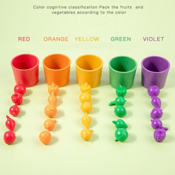Farm Fruit Vegetable Plantation Early Educational Toy Color Classification Cup