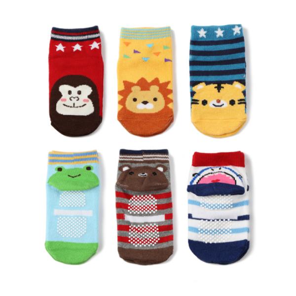 Colorful Non Slip Neworn Baby Socks / Cotton Grip Non Slip Socks For Children