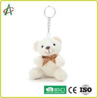 peluche adorable del oso blanco del 10cm con el lazo de mariposa