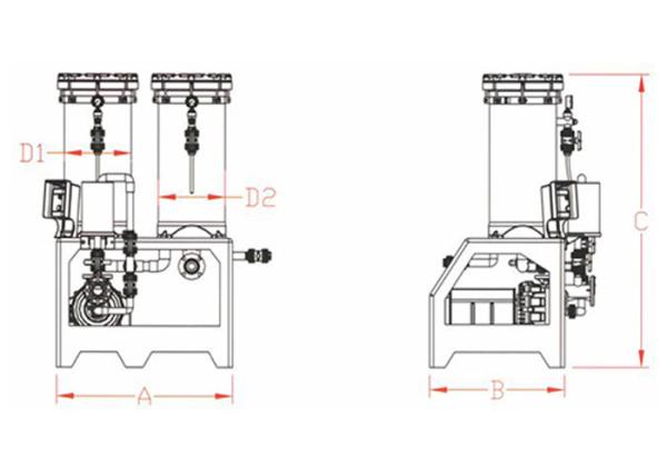 5HP Twin serial filter tank Chemical Filtration Systems for dyeing industry 750L / min