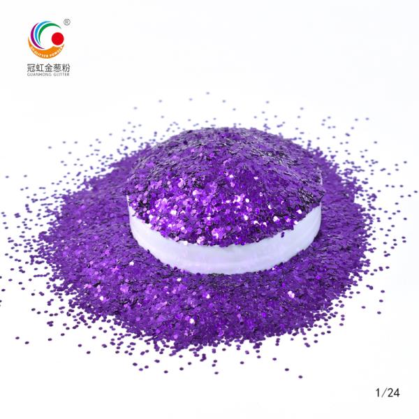 PVC Aluminum Sparkle Holographic Face Glitter Powder Golden Purple Big Sequin