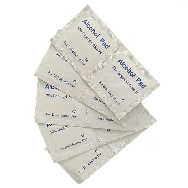 A preparação branca lisa não tecida do álcool do álcool etílico de 75% acolchoa o costume médico descartável