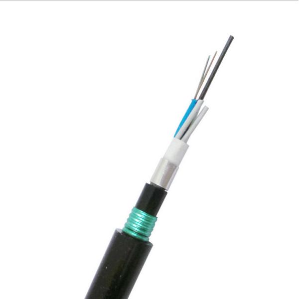 4 Fibers Armored Fiber Optic Cable GYTS53 Direct Buried Stranded Loose Tube Armored Cable