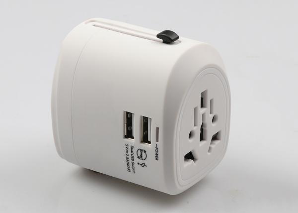 Universal Travel Power Adapter Dual USB Port 2500mA DC 5V Charger For Ipad