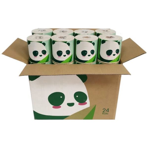 Custom 2 Ply Unbleached Natural Soft Bathroom Toilet Paper Rolls Hotel Quality Toalet Tissue Paper Roll