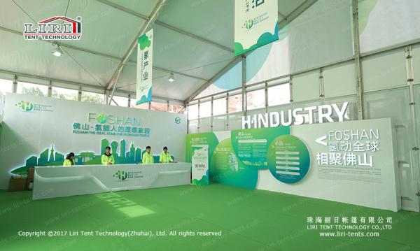 Waterproof 30m Width Clear Span PVC And Aluminum Marquee For Exhibition