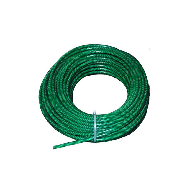 2.5-3.5mm câble en acier enduit de plastique 3mm-10mm fil de calibre 7X7 7X19