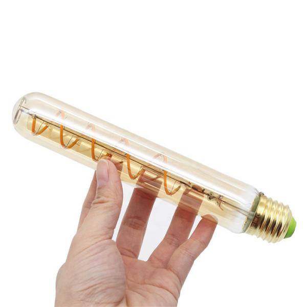 Amber Grass Spiral Filament Tube Bulb T30 185mm 225mm 4w Led Filament E27 Dimmable