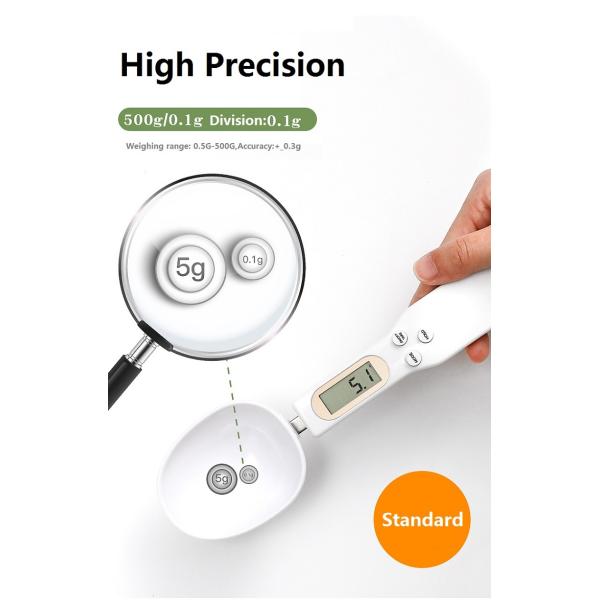 Button Battery Yes Cozinha Electronic Kitchen Scale 500g 0.1g Digital Cooking Food Measuring Spoon Practical Spoon Scales