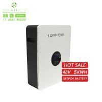batterie fixée au mur du système 51.2V 100Ah LiFePO4 de stockage de l'énergie 5kWh pour la ferme