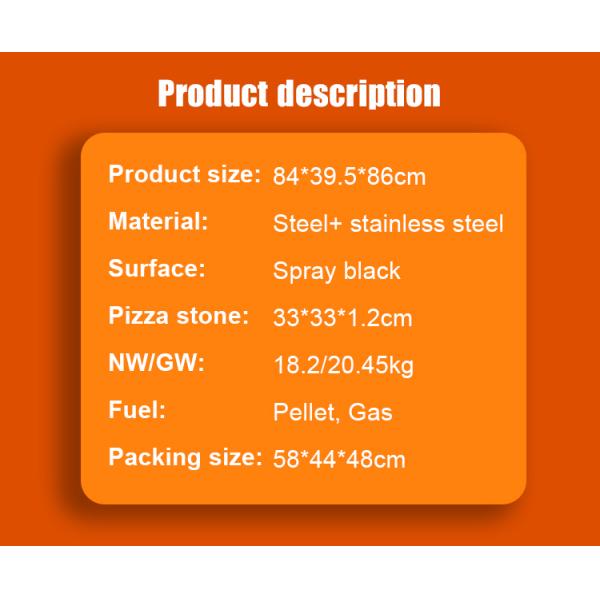 Печь для пиццы для пекарни с самостоятельным регулированием температуры верхняя 84*39.5*86 см