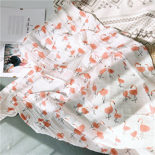 Natural Baby Shower Muslin Swaddle Blankets / Cotton Swaddle Blankets