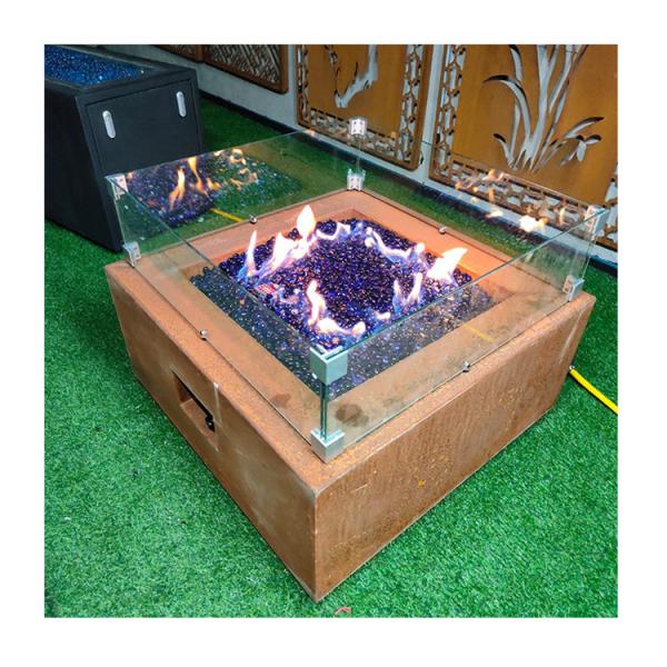 Safety Smokeless Patio Gas Firepit Outdoor Propane Fire Pits 800*800*400mm