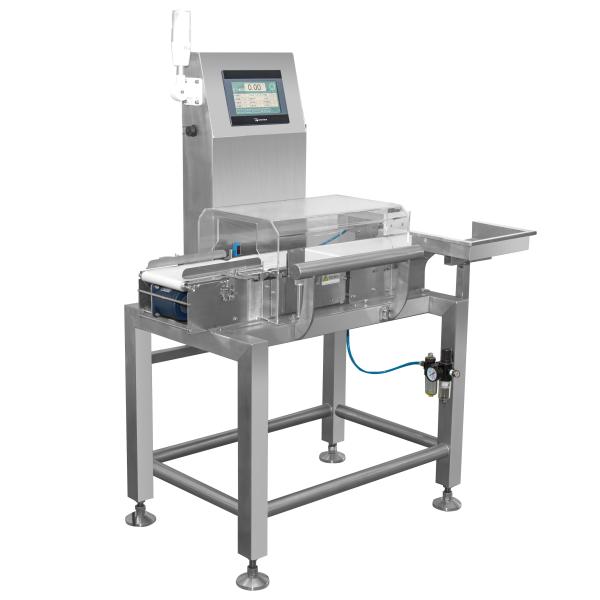 High Accuracy 0.1g Checkweigher with Stainless Steel 304/316 Construction and Customizable Belt Speed for Production Lines