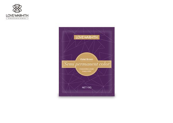 Convenient Highlight Semi Permanent Hair Color Cream Shine Bright Violet Color