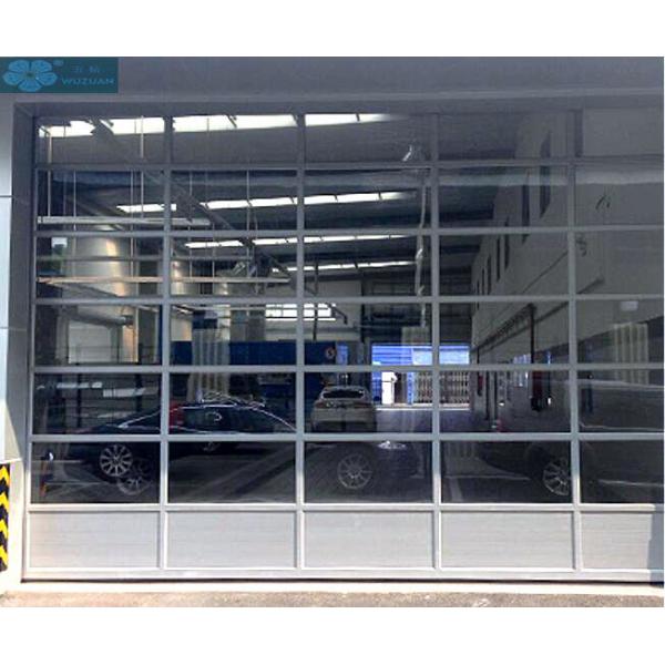 Remote Control Aluminum Alloy Glass Sectional Garage Door