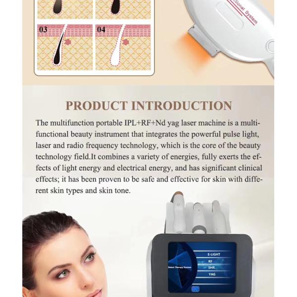 Машина 3 удаления татуировки лазера пикосекунды 1064 Nm в 1 ручке Ipl Rf