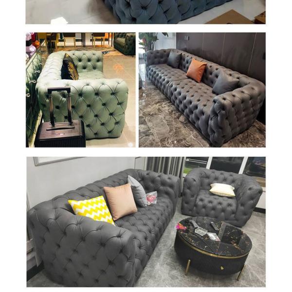 Botón del tirón de Sofa Chair Modern American Full de la sala de estar del paño del terciopelo