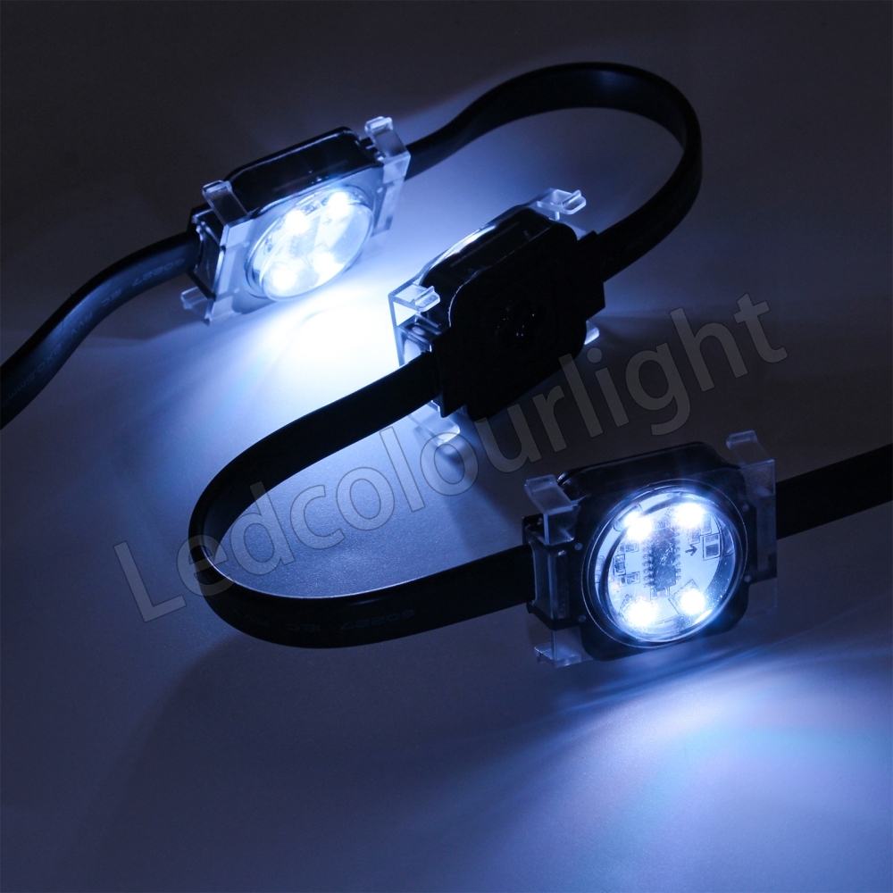 IP66 Outdoor Building LED Pixel String Lights 30x40mm DC24V RGB Point Light