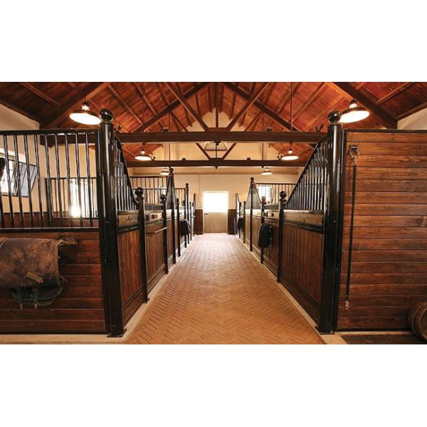Customize Horse Stall Panels Bamboo Infill Strong Metal Steel Frame